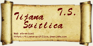 Tijana Svitlica vizit kartica